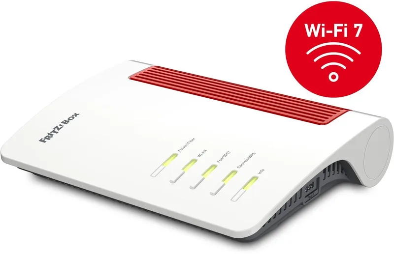 Box 5690 draadloze router 2.5 Gigabit Ethernet Dual-band (2.4 GHz / 5 GHz) Rood, Wit de AVM en Rouge, Blanc – photo produit
