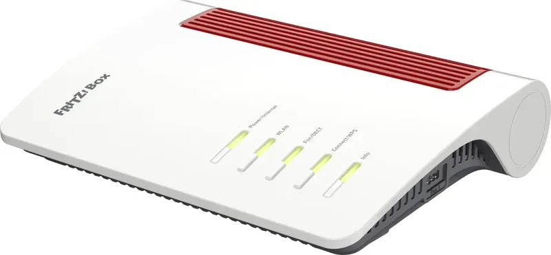 FRITZ!Box 4690 WiFi-router 2.4 GHz, 5 GHz från AVM i Vit, Röd – produktbild
