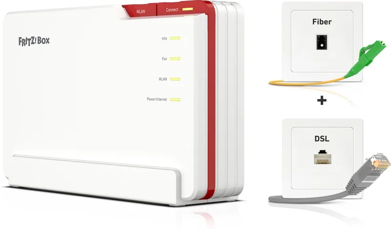 FRITZ!Box 5690 Pro - Draadloze Router - WiFi Versterker - WiFi 7 - Tri-Band - 2.5 Gbps by AVM in White – product photo