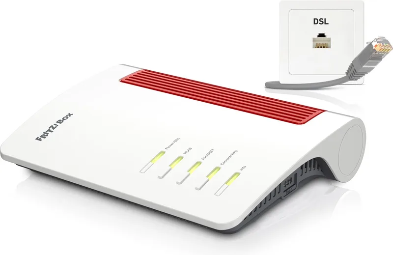 FRITZ!Box 7690 - Draadloze Router - WiFi Versterker - WiFi 7 - 2.5 Gbps Port von AVM in Weiß – Produktfoto
