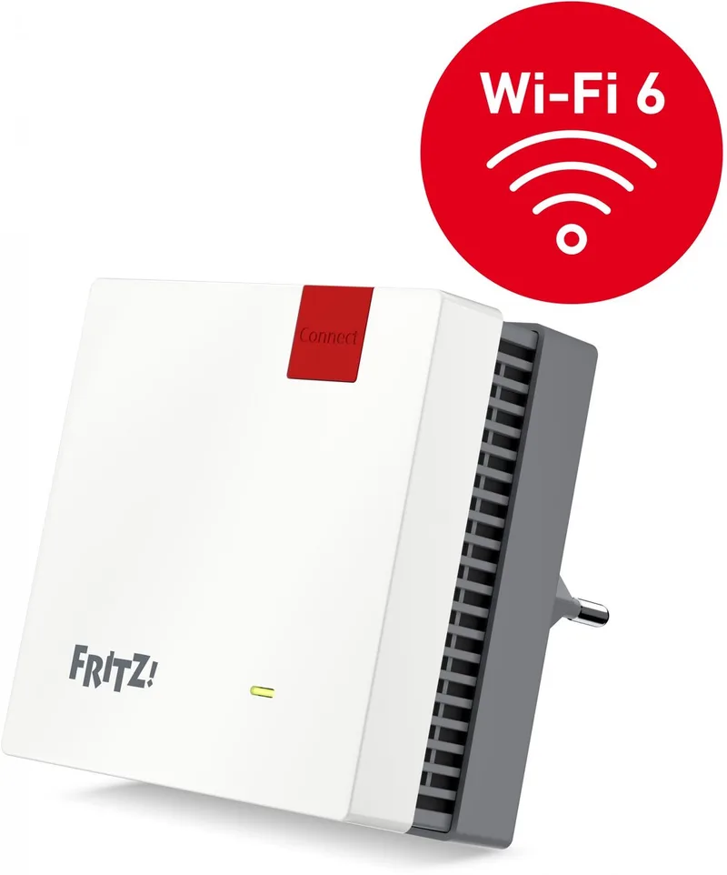 FRITZ!Repeater 1200 AX - Wifi Repeater - WiFi punt - Dual-Band - WiFi 6 - 600 + 2400 Mbps - Duits model de AVM en Blanc – photo produit