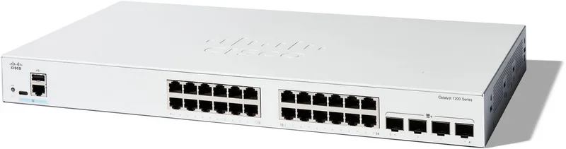 C1200-24T-4X netwerk-switch Managed L2/L3 Gigabit Ethernet (10/100/1000) van Cisco in Wit – productfoto
