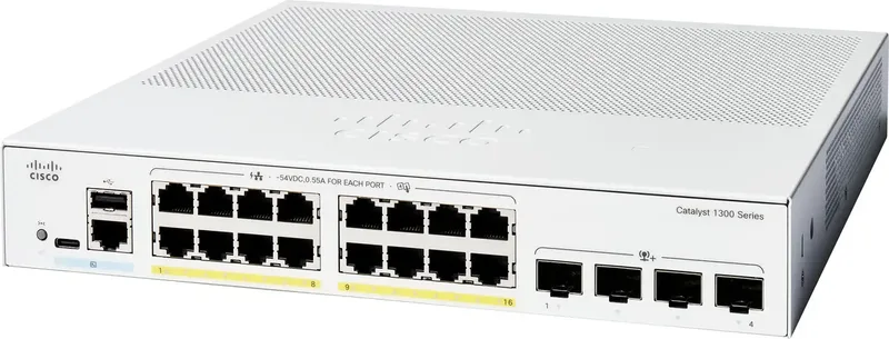 C1300-16P-4X CISCO Catalyst 1300 16-port GE PoE Netwerk switch de Cisco en Blanc – photo produit