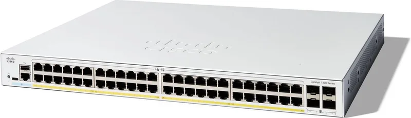 C1300-48FP-4X netwerk-switch Managed L2/L3 Gigabit Ethernet (10/100/1000) van Cisco in Wit – productfoto