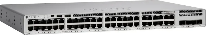C9200L-48P-4X-E 9200L 48-port PoE+ 4x10G Netwerk switch 48 + 4 poorten 176 Gbit/s by Cisco in Grey – product photo