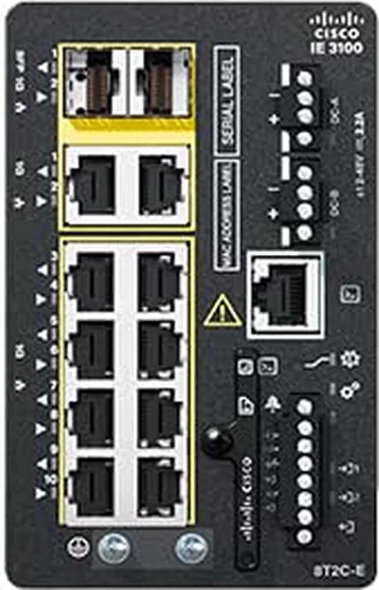 Catalyst IE-3100-8T2C-E - Netwerk Switch - Managed - L2 fra Cisco i Sort – produktbillede