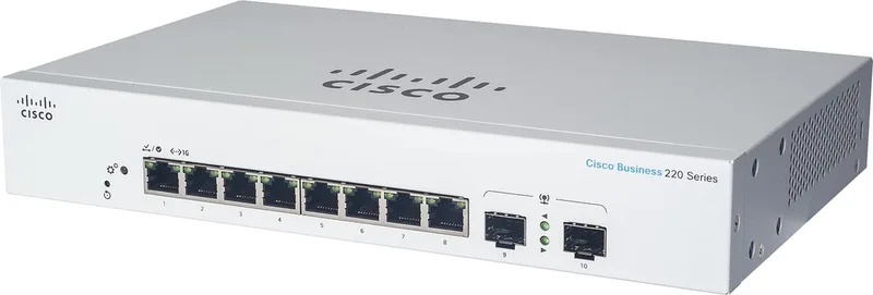 CBS220-8P-E-2G-EU - Netwerkswitch - Managed - Power over Ethernet (PoE) by Cisco in White – product photo
