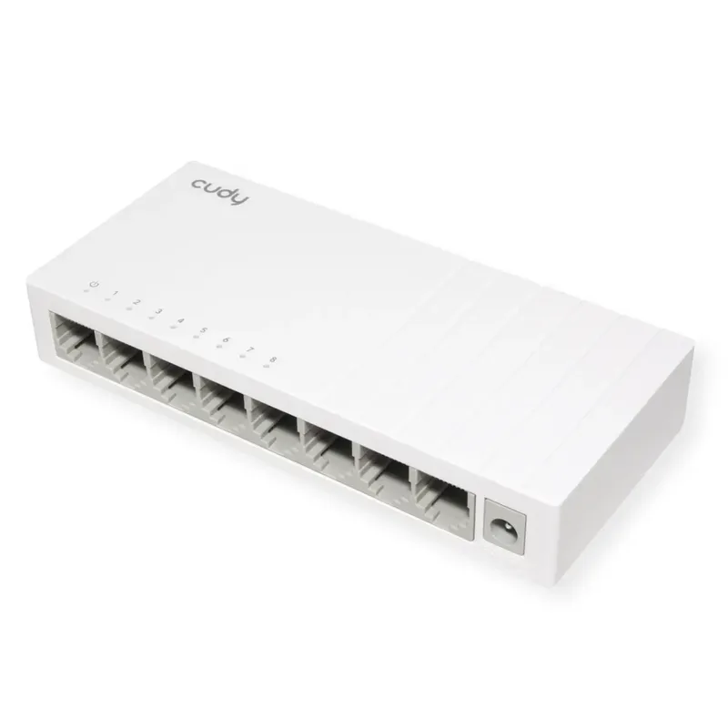 FS108D Cudy FS108D switch di rete Fast Ethernet (10/100) Bianco Netwerk switch 10 / 100 MBit/s van Cudy in Wit – productfoto