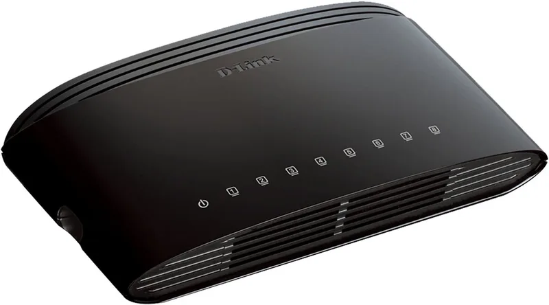 DES-1008D - Netwerkswitch - Unmanaged - 8 Poorten von D-Link in Schwarz – Produktfoto