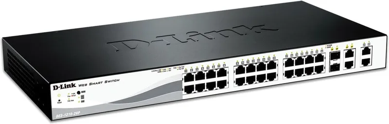 DES-1210-28P - Netwerkswitch - Smart Managed - PoE von D-Link in Schwarz – Produktfoto
