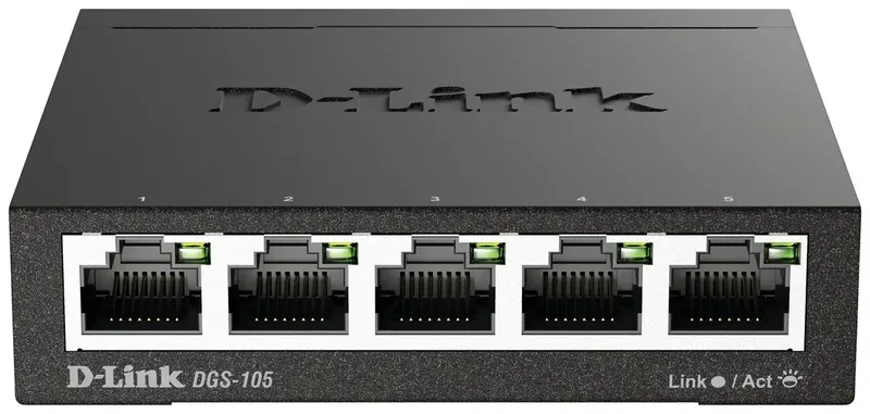 DGS-105/E DGS-105 Netzwerk Switch 5 Port 1 GBit/s de D-Link – photo produit