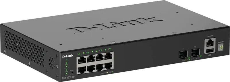 DGS-1530-10/E DGS-1530-10/E Netwerk switch 56 GBit/s fra D-Link i Sort – produktbillede
