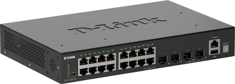 DGS-1530-20/E DGS-1530-20/E Netwerk switch SFP+ by D-Link in Black – product photo