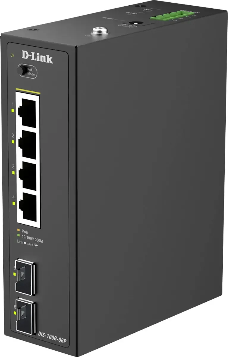 DIS-100G-06P DIS-100G-06P Netwerk switch 12 GBit/s de D-Link en Noir – photo produit