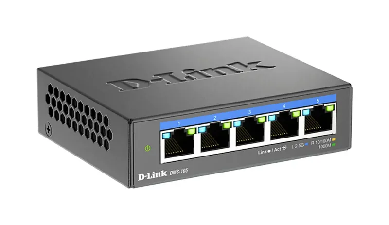 DMS-105/E DMS-105/E Ethernet Switch 5 poorten från D-Link i Svart – produktbild