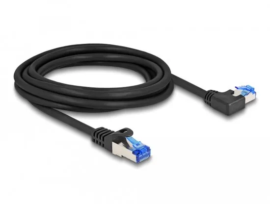 80220 - 3 m - Cat6a - S/FTP (S-STP) - RJ-45 - RJ-45 från Delock i Svart – produktbild