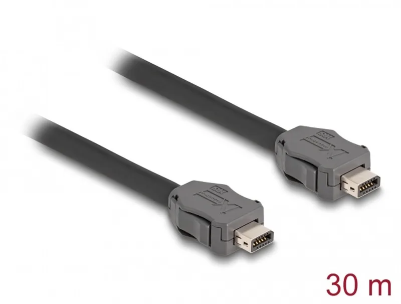 Cable ix Industrial® (A-coded) plug to plug Cat.7 30 m de Delock en Noir – photo produit