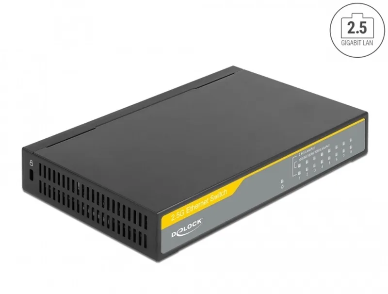Delock 2.5 Gigabit Ethernet Switch 8 Port från Delock i Svart – produktbild