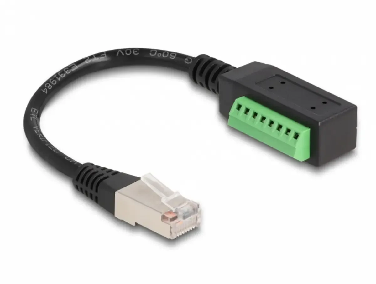 Delock 66052 RJ45 Netwerkkabel, patchkabel CAT 5e 0.22 m Zwart, Groen Met verlengkabel 1 stuk(s) från Delock i Svart, Grön – produktbild