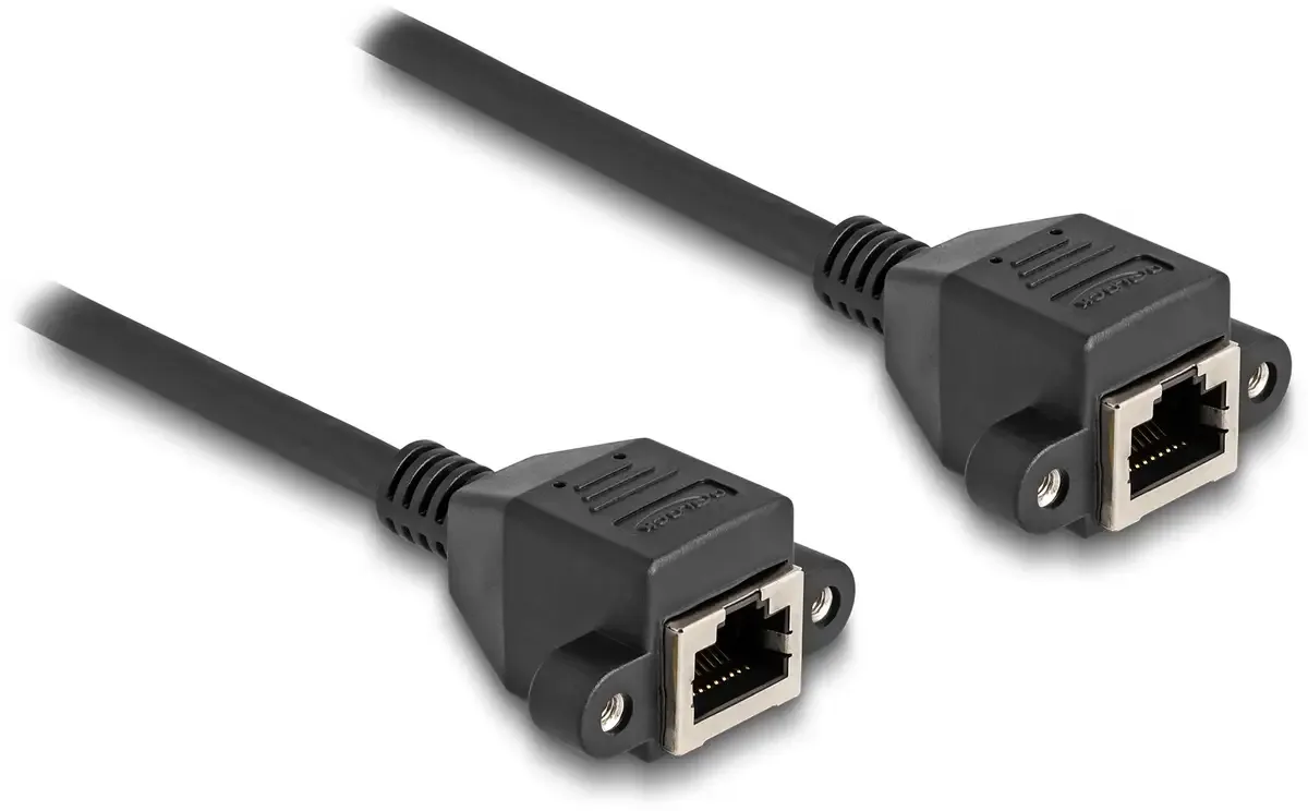 Delock 80198 RJ45 Netwerkkabel, patchkabel Kabel S/FTP 0.50 m Afgeschermd 1 stuk(s) van Delock in Zwart – productfoto