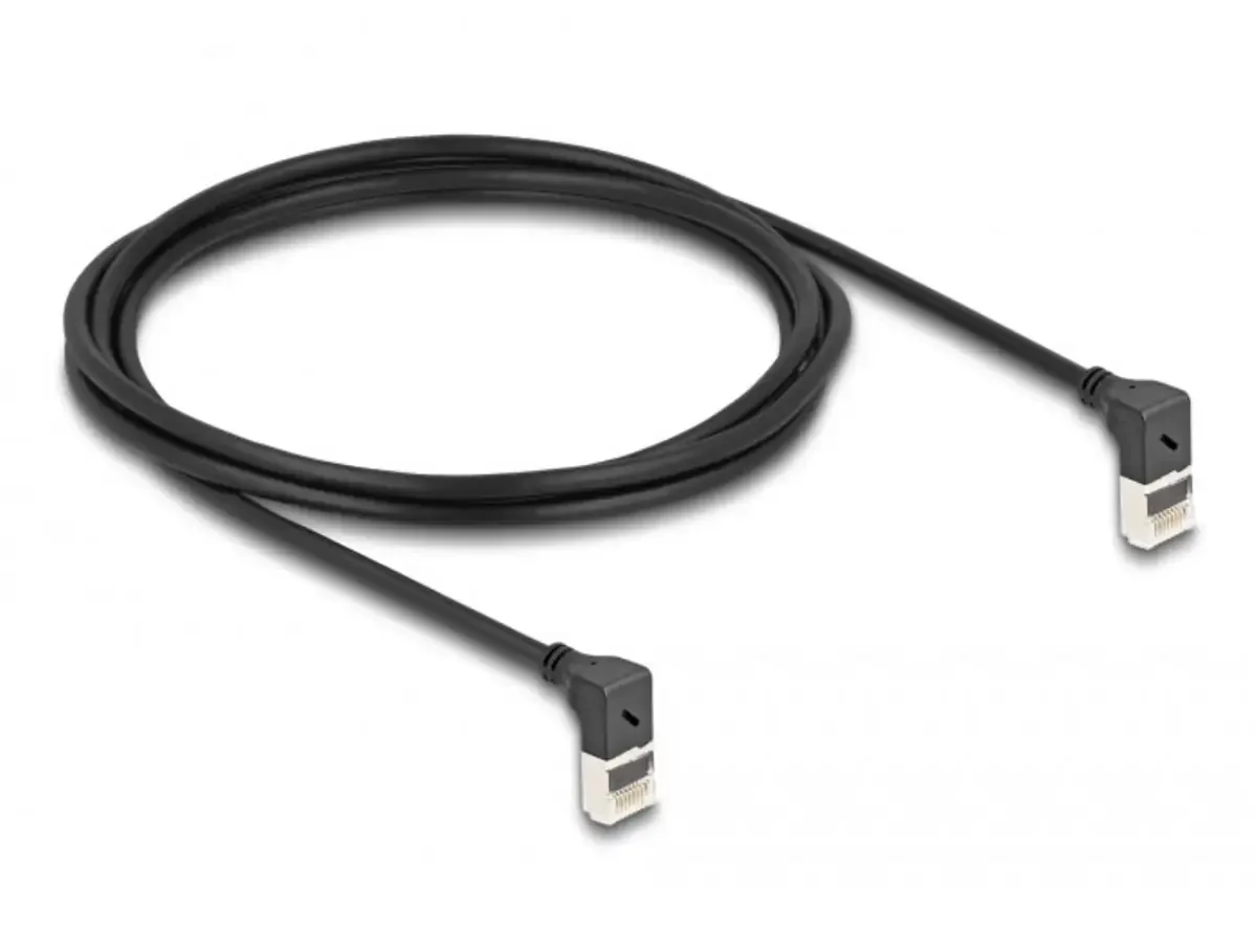 Delock 80282 RJ45 Netwerkkabel, patchkabel CAT 6A S/FTP 2.00 m 1 stuk(s) från Delock i Svart – produktbild