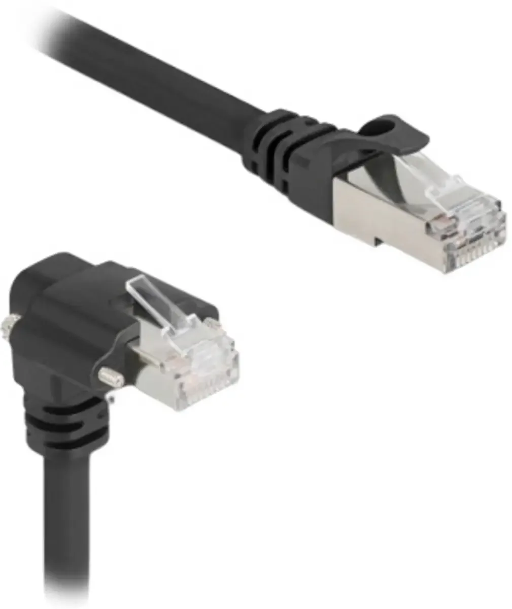 Delock 80921 RJ45 Netwerkkabel, patchkabel CAT 6 SF/UTP 1.00 m Afgeschermd 1 stuk(s) van Delock in Zwart – productfoto