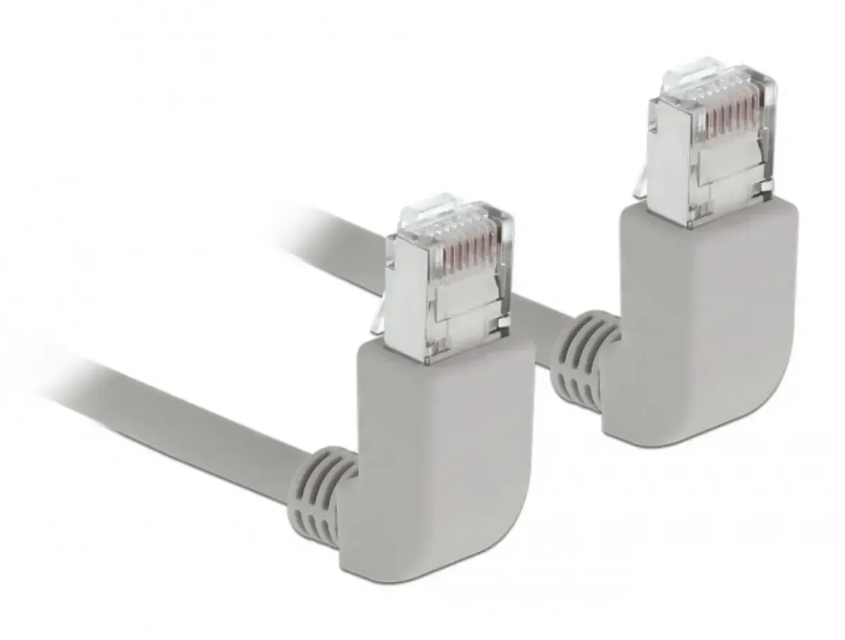 Delock 83513 RJ45 Câble réseau, câble patch CAT 6a S/FTP 0.50 m gris blindé 1 pc(s) de Delock en Gris – photo produit