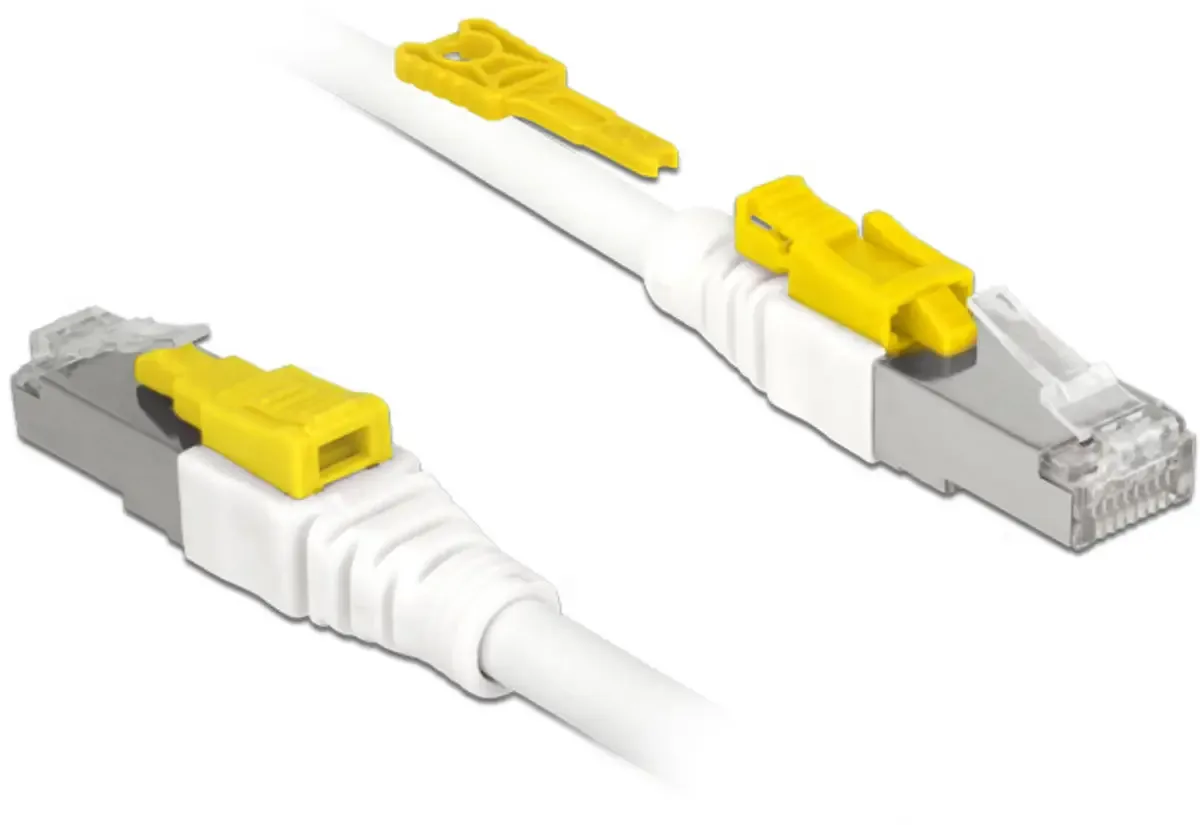 Delock 85335 RJ45 Netwerkkabel, patchkabel CAT 6A S/FTP 5.00 m 1 stuk(s) van Delock in Wit – productfoto