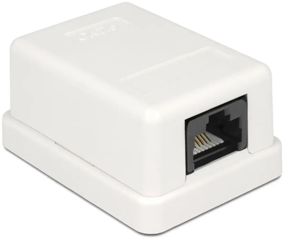 Delock 86248 Prise réseau 1 port CAT.6 compact UTP 86248 Nombre de pôles 8P8C blanc 1 pc(s) de Delock – photo produit