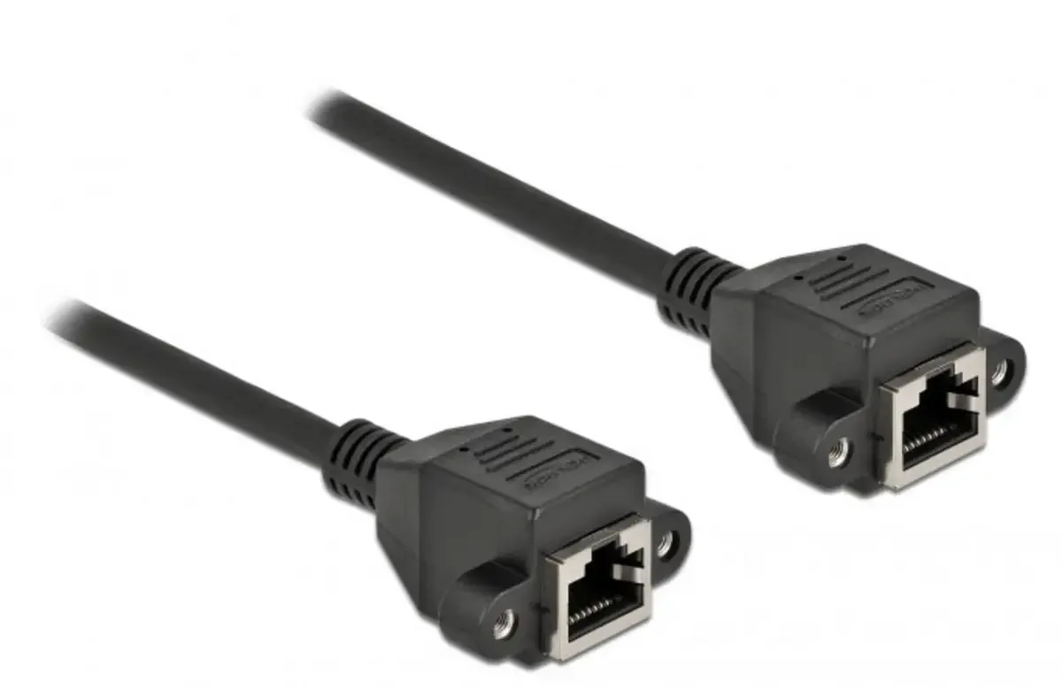 Delock 87006 RJ45 Câble réseau, câble patch CAT 6a S/FTP 0.25 m noir blindé 1 pc(s) de Delock en Noir – photo produit