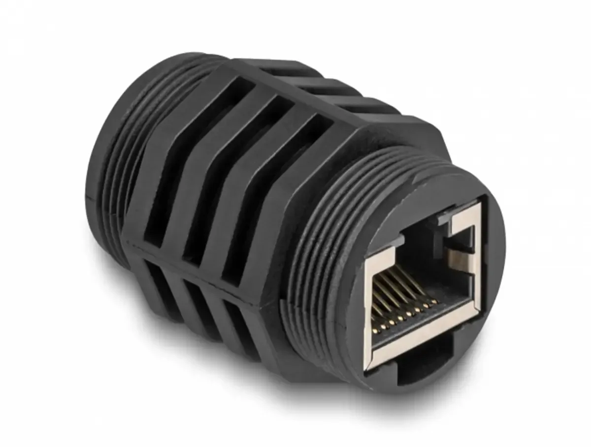 Delock 87255 RJ45 CAT.6A inbouwmodule IP67 stof- en waterdicht 87255 RJ45, inbouwdeel Aantal polen (sensoren) 8P8C 1 stuk(s) fra Delock i Sort – produktbillede