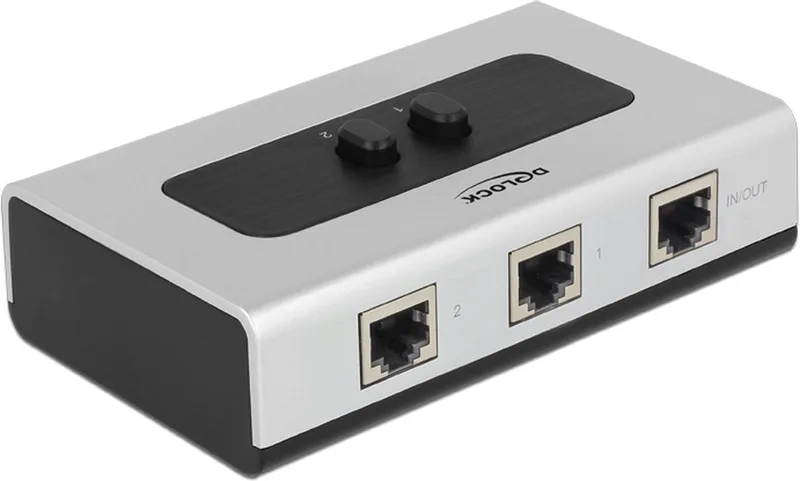 Delock 87673 87673 Netwerk switch 0 + 3 poorten PoE-functie van Delock in Zwart, Grijs – productfoto
