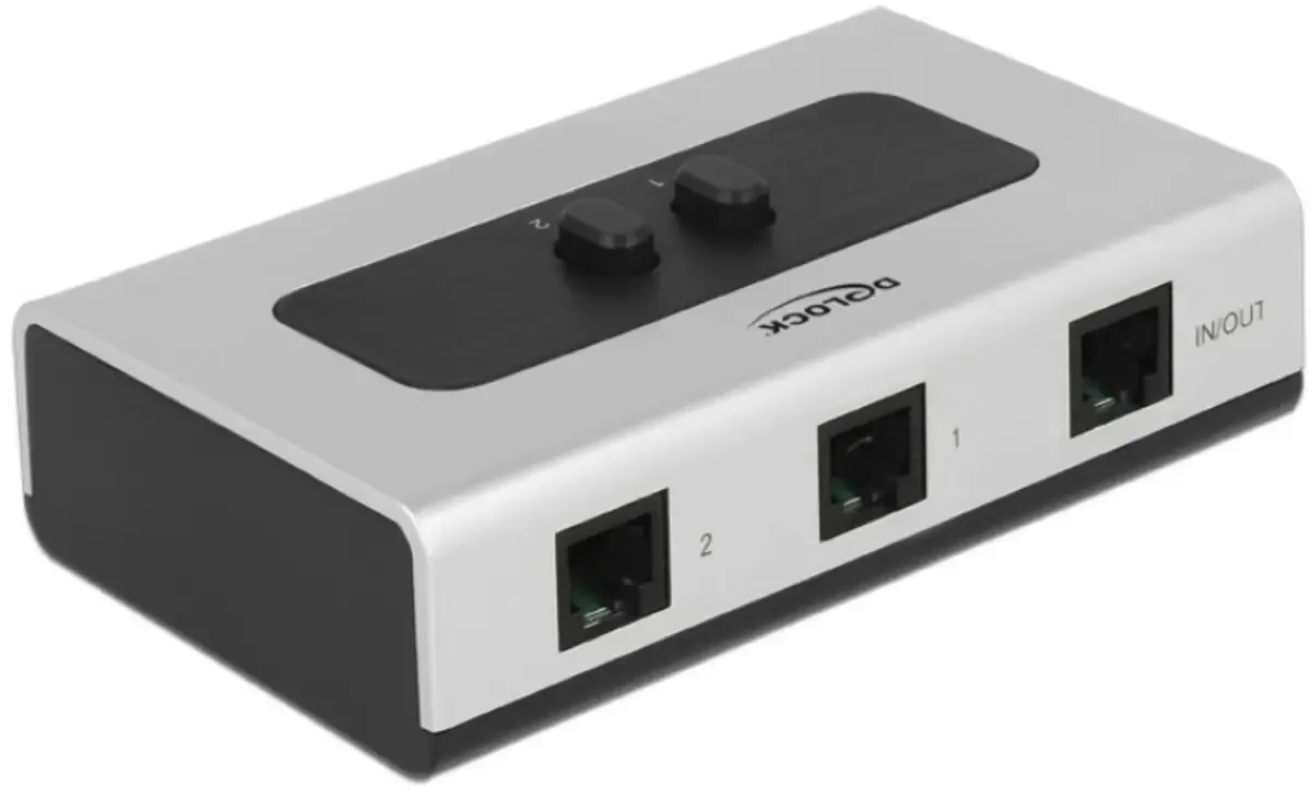 Delock 87698 87698 Netwerk switch 2 poorten by Delock in Black, Grey – product photo