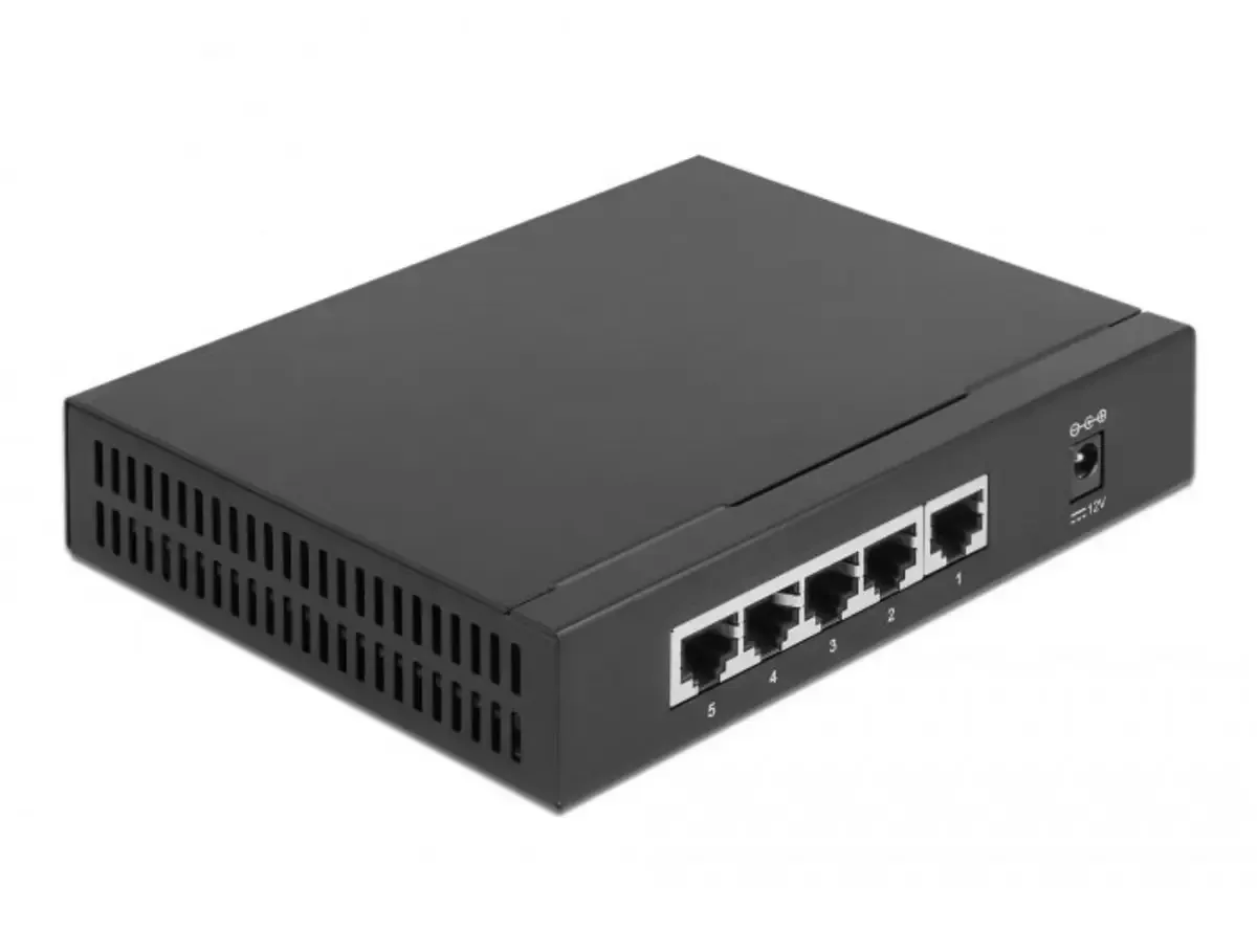 Delock 87781 87781 Netwerk switch 5 poorten 2.5 GBit/s by Delock in Black – product photo