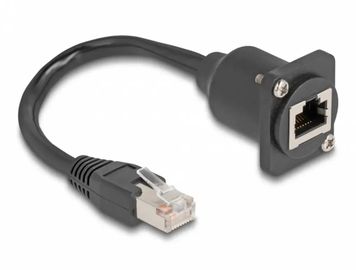 Delock 87964 RJ45 Netwerkkabel, patchkabel CAT 5e S/UTP 20.00 m Afgeschermd 1 stuk(s) fra Delock i Sort – produktbillede