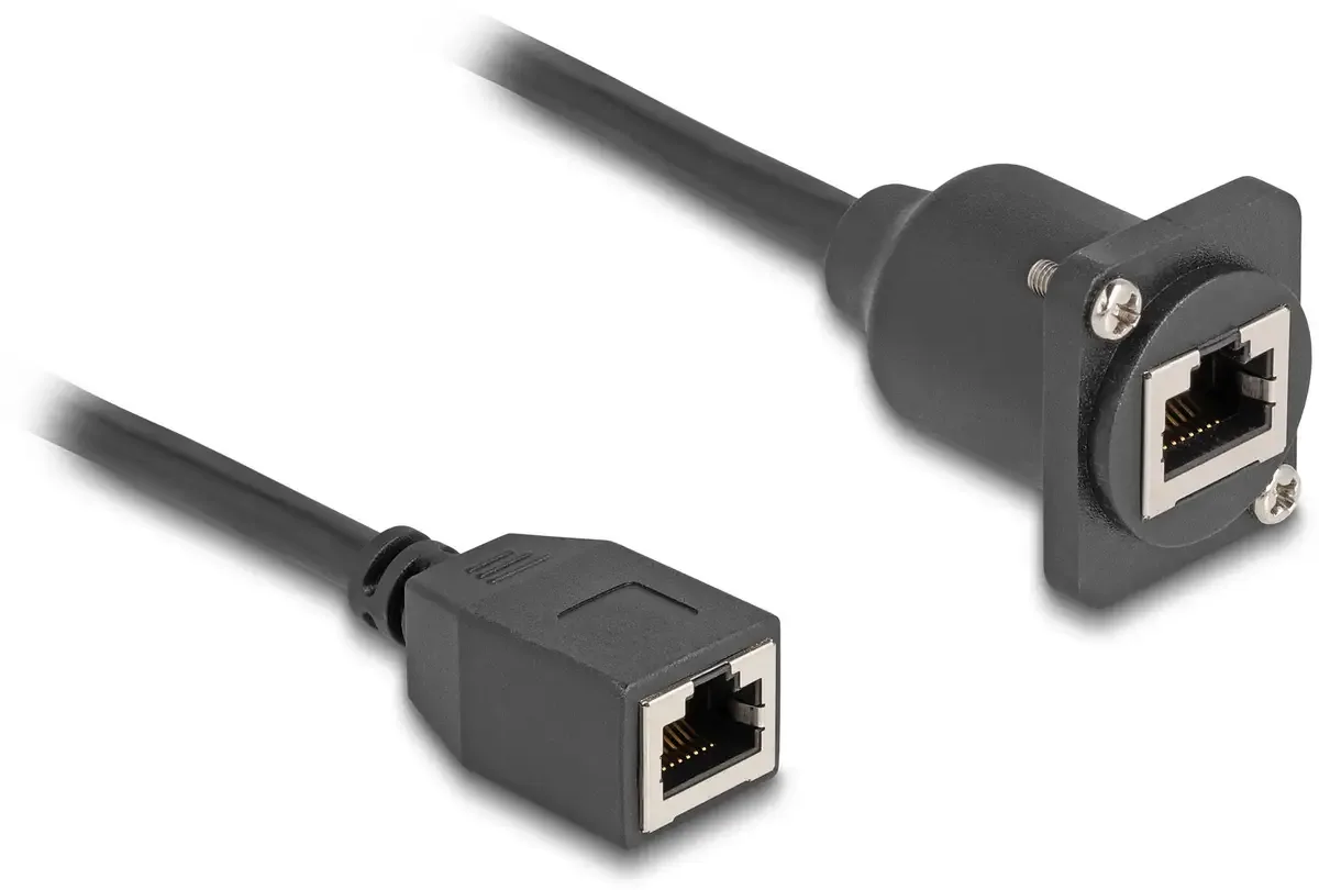 Delock 87968 RJ45 Netwerkkabel, patchkabel CAT 5e S/UTP 0.20 m Afgeschermd 1 stuk(s) fra Delock i Sort – produktbillede