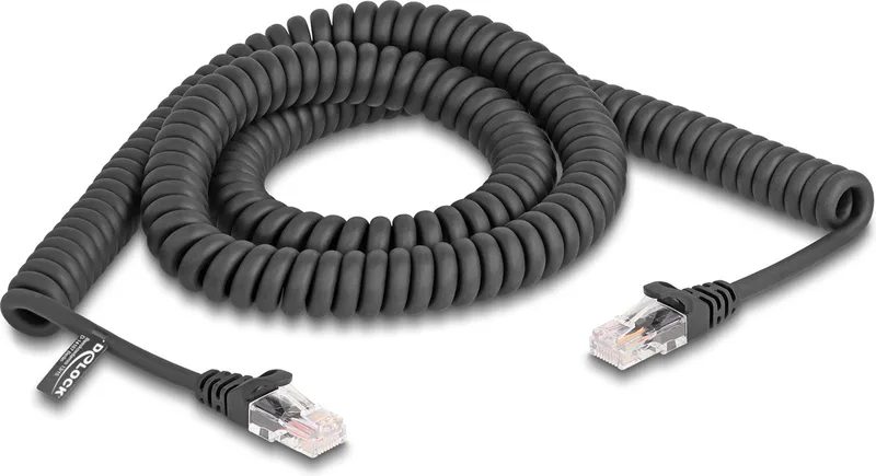 Delock 87994 RJ45 Netwerkkabel, patchkabel CAT 5e 3.00 m 1 stuk(s) från Delock i Svart – produktbild