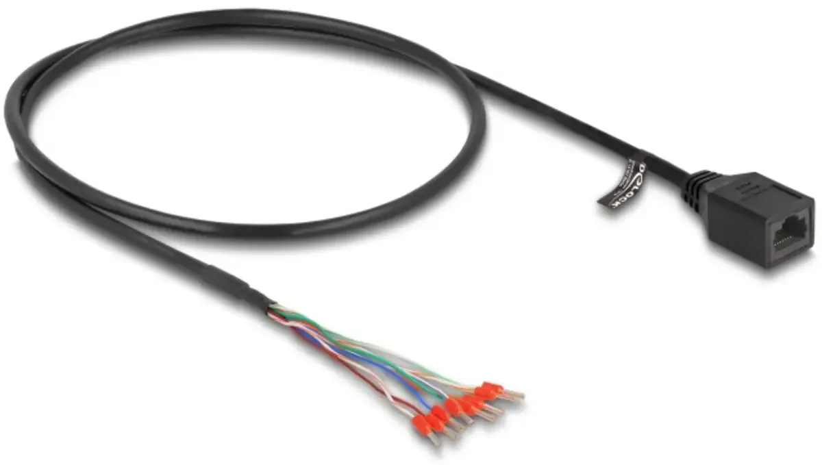 Delock 88005 RJ45 Netwerkkabel, patchkabel CAT 5e 0.50 m 1 stuk(s) fra Delock i Sort – produktbillede
