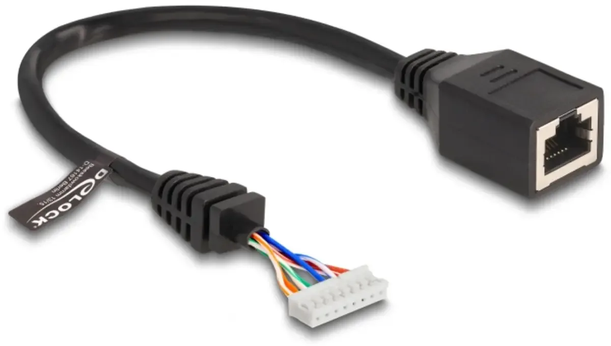 Delock 88006 RJ45 Netwerkkabel, patchkabel CAT 5e 0.23 m 1 stuk(s) fra Delock i Sort – produktbillede