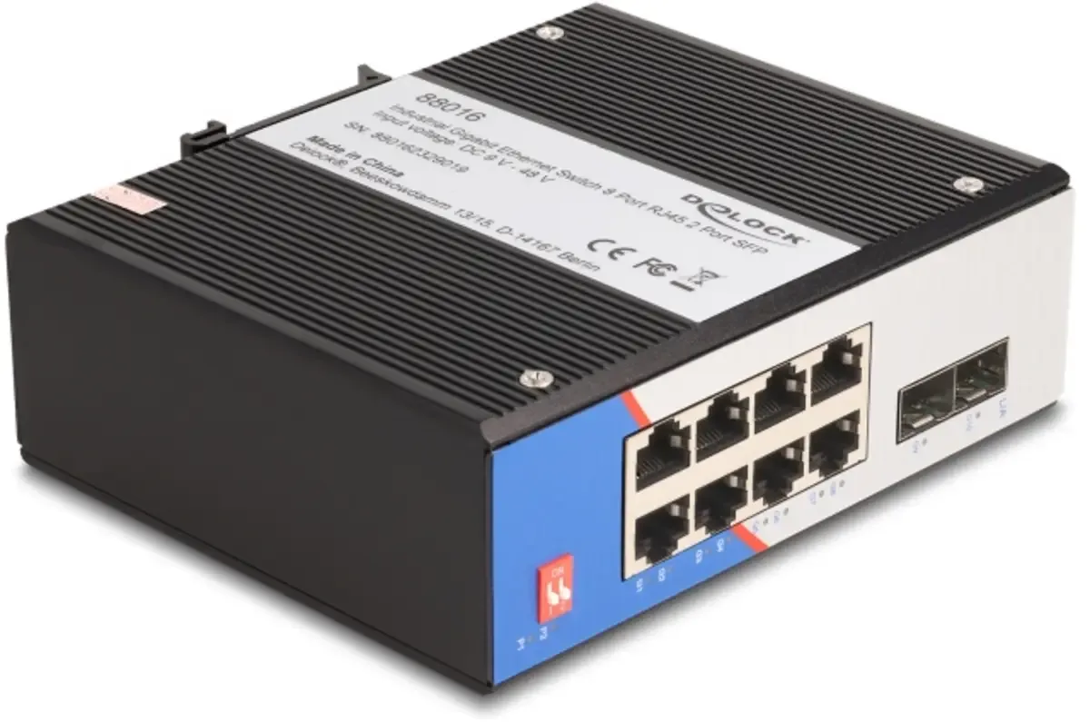 Delock 88016 88016 Netwerk switch 8 poorten 1 GBit/s by Delock in Black – product photo
