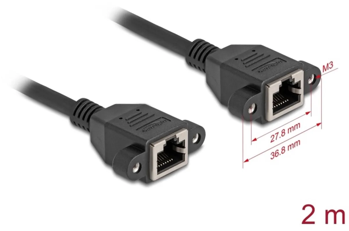 DeLOCK 90785 netwerkkabel 2 m Cat6a S/FTP (S-STP) by Delock in Black – product photo