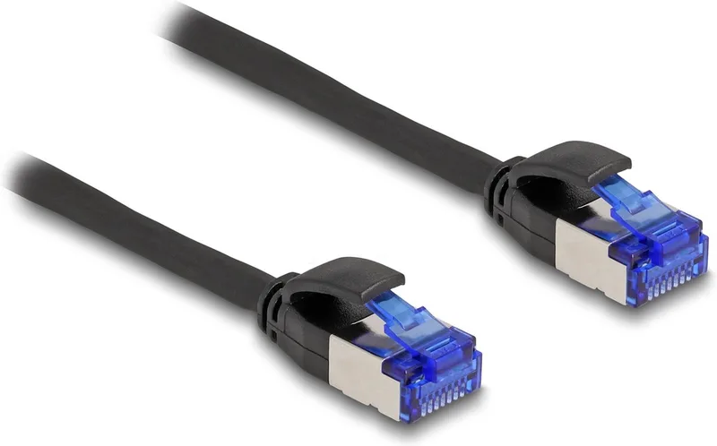 RJ45 Network Cable Cat.6A S/FTP Slim 1 m black by Delock in Black – product photo