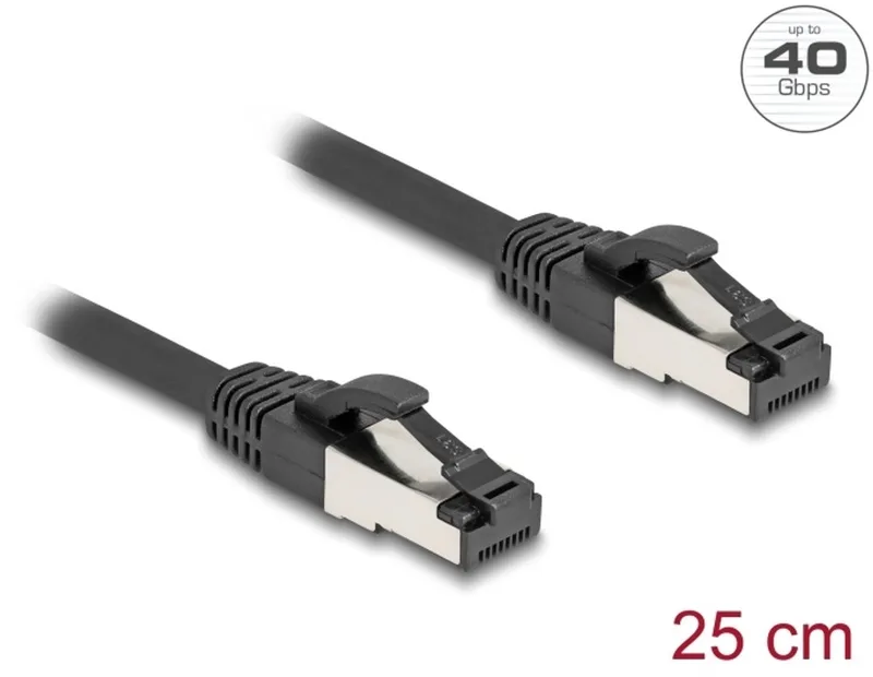 RJ45 Network Cable Cat.8.1 S/FTP 0.25 m up to 40 Gbps black från Delock i Svart – produktbild