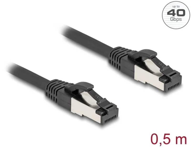 RJ45 Network Cable Cat.8.1 S/FTP 0.5 m up to 40 Gbps black från Delock i Svart – produktbild