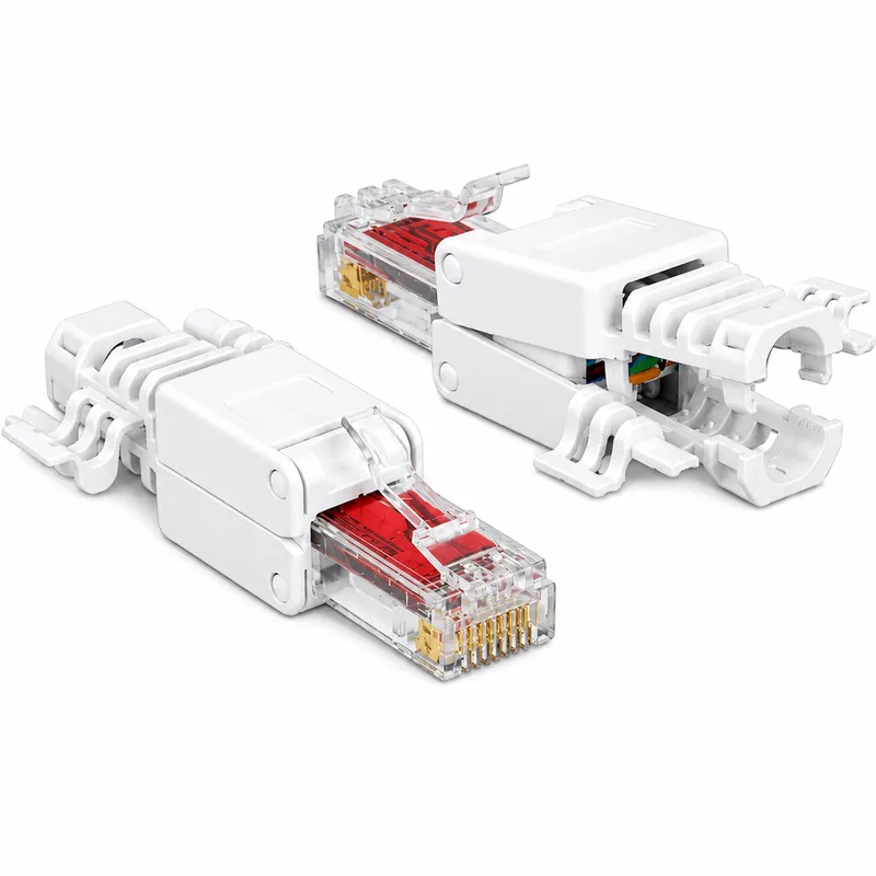 RJ45 plug Cat.6 UTP toolfree 2 pieces von Delock in Weiß – Produktfoto
