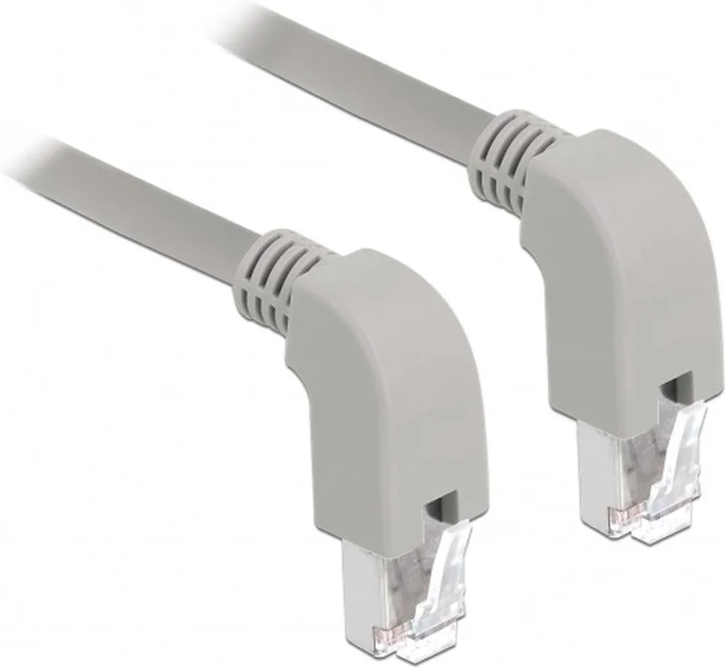 S/FTP CAT6 Gigabit netwerkkabel haaks/haaks / LSZH - 2 meter från Delock i Grå – produktbild