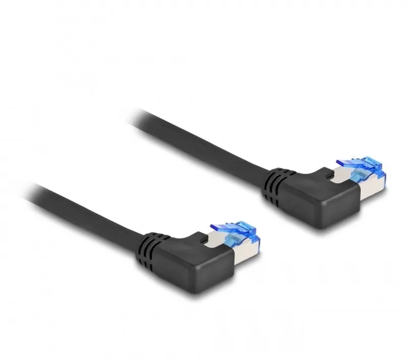 SFTP CAT6a netwerkkabel | haaks (rechts) / haaks (rechts) | LSZH | 2 meter von Delock in Schwarz – Produktfoto