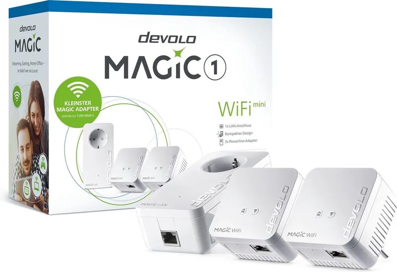 Magic 1 WiFi mini Network Kit 1200 Mbit/s Ethernet LAN Wi-Fi de devolo en Blanc – photo produit