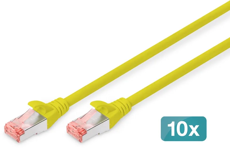 CAT6 sFTP kabel 0.5 meter - 10 stuks by Digitus in Yellow – product photo