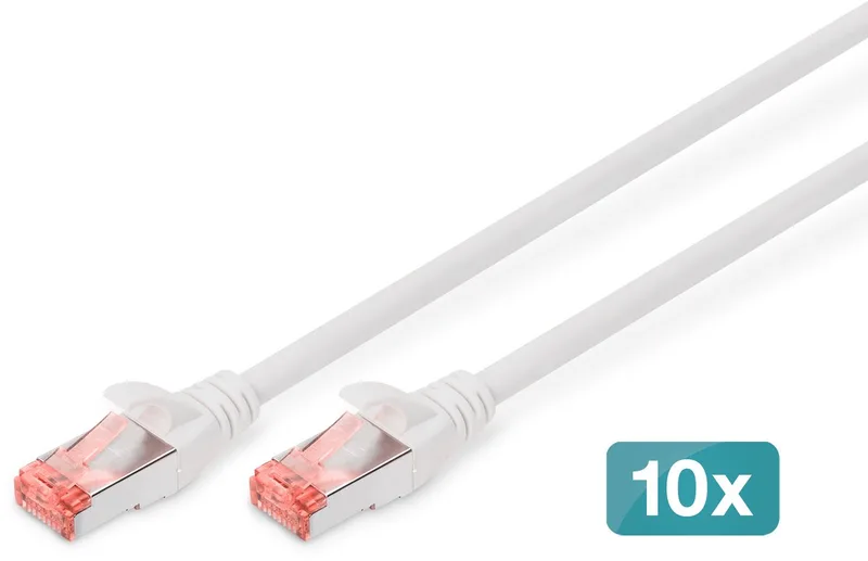 CAT6 sFTP kabel 0.5 meter - 10 stuks by Digitus in White – product photo